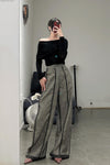 SWAYING/KNIT Water Soluble Wool Lapel SW22AW1T18 Black PS50